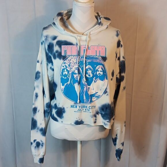 Pink Floyd Tie Dyed Cropped Hoodie - Picture 5 of 5